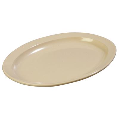Carlisle KL12625 13-1/2" x 9-3/4" Oval Kingline Platter - Melamine, Tan, Beige