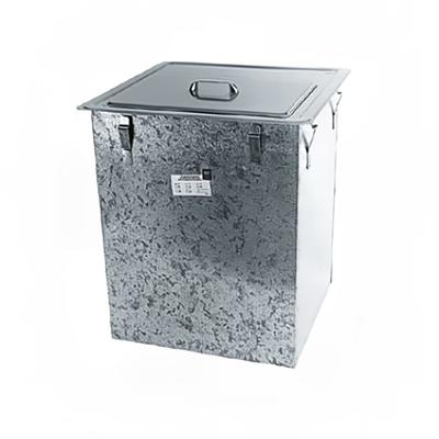 Delfield 203 20 1/2" x 20 1/2" Drop In Ice Bin w/ 90 lb Capacity - Stainless, Cover, Stainless Steel