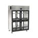 Delfield GARPT2P-GH Specification Line 55 2/9" 2 Section Pass Thru Refrigerator, (8) Left/Right Hinge Glass Doors, 115v, Silver