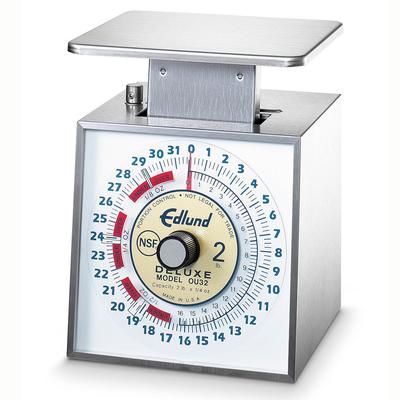 Edlund OU-32P Scale, 32 oz x 1/8, 1/4, & 1/2, Fixed Platform, Stainless Steel