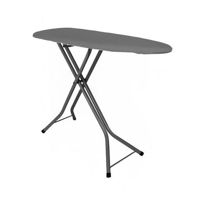 Hospitality 1 Source PV1310XD Compact Ironing Board w/ Charcoal Cotton Cover - 15"L x 8"W x 49"H, Black Steel Legs, Gray