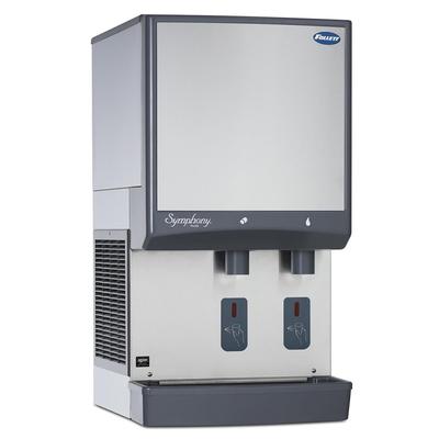 Follett 25CI414W-S 380 lb Countertop Water & Nugget Ice Dispenser for Commercial Ice Machines - 25 lb Storage, Cup Fill, 115v, 425 lb. Daily Production, Infrared SensorSAFE, Stainless Steel