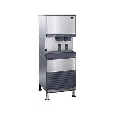 Follett 25FB425W-S 425 lb Freestanding Water & Nugget Ice Dispenser for Commercial Ice Machines - 25 lb Storage, Cup Fill, 115v, Infrared SensorSAFE, Stainless Steel