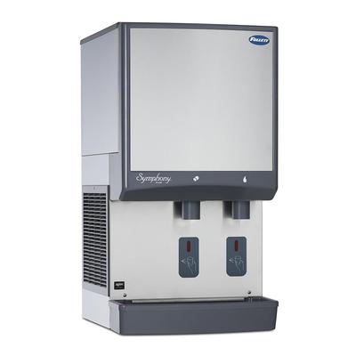 Follett 50HI425A-SI-DP 425 lb Wall Mount Nugget Ice Dispenser for Commercial Ice Machines - 50 lb Storage, Cup Fill, 115v, Air Cooled, Stainless Steel