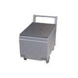 Follett ROTOCART 240 lb Insulated Mobile Ice Caddy - Plastic, Gray, 240-lb. Capacity, Removable Lid