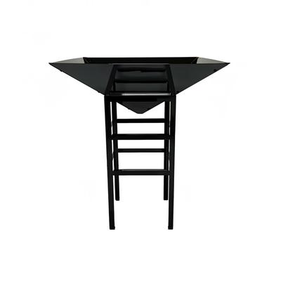 Paragon 4040BL Geometric Planter w/ Large Stand - Steel, Black