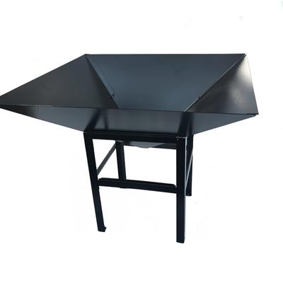 Paragon 4040BS Geometric Planter w/ Small Stand - Steel, Black