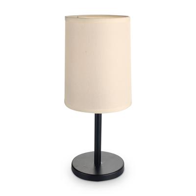 Sterno 80570 Martini Candle Lamp - 4"D x 11"H, Taupe Shade/Matte Black Metal Base, Beige