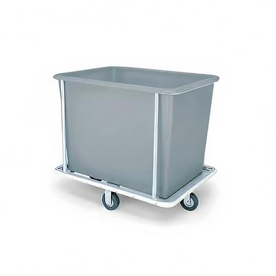 Forbes Industries 1179 Laundry Cart w/ 12 Bushel Capacity - Plastic Tub, Steel Frame, Gray