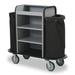 Forbes Industries 2010 Housekeeping Cart w/ (3) Shelves - 30"L x 20"W x 43"H, Aluminum, Black