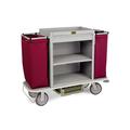 Forbes Industries 2200-33 Housekeeping Cart w/ (2) Shelves & (2) Bags - 30"L x 19"W x 33"H, Plastic, Gray