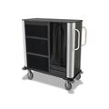 Forbes Industries 2279 Housekeeping Cart w/ (3) Shelves - 30"W x 19"D x 40"H, Plastic, Stainless Steel