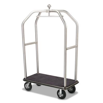 Forbes Industries 2510 Luggage Cart w/ (2) Push Bars & Carpeted Deck - 43