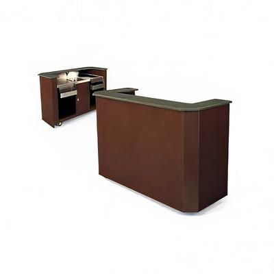 Forbes Industries 4878-5 60" Portable Bar w/ Laminate Cabinet & Corian Countertop - 28"D x 46"H, Brown