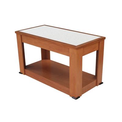 Forbes Industries 5206-8-H1 96" Mobile Induction Table w/ 1 Center Holding/Warming Unit - Glass Cook Top, 120v, Stainless Steel