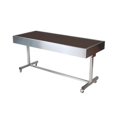 Forbes Industries 5220-6-H3 72" Mobile Induction Table w/ 3 Holding/Warming Units - Glass Cook Top, 120v, Stainless Steel