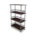 Forbes Industries 6540-5 Mobile Display Tower w/ (3) Pine Wood Shelves & Steel Pipe Frame - 60"L x 24"W x 78"H, Brown