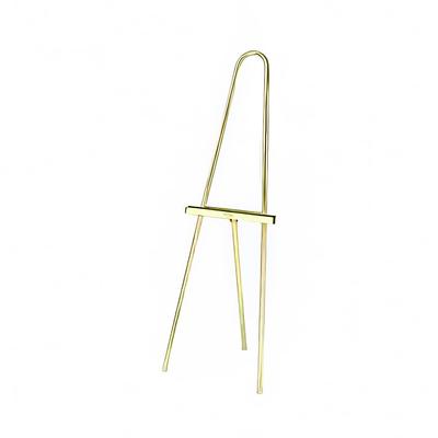 Forbes Industries 6806 Non Adjustable Floor Easel - 24"W x 20"D x 67"H, Brushed Brass