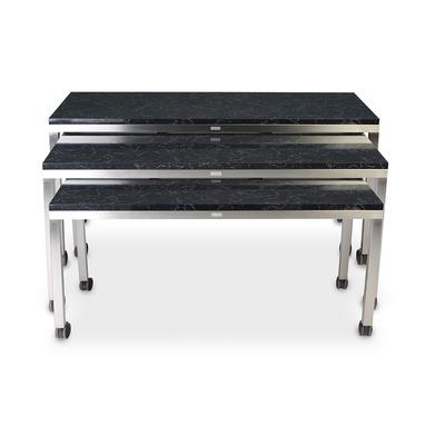 Forbes Industries 7402 3 Piece Claremont Nesting Tables Set - Laminate Top w/ Steel Frame