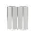 Forbes Industries 7853 4 Panel Mobile Room Divider w/ Laminate Panels & Brushed Steel Frame - 72 1/2"L x 78"H, Stainless Steel