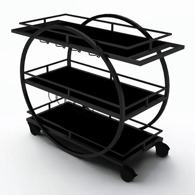 Forbes Industries F35-5571 52" Portable Bar w/ Laminate Work Surface & Shelves - 24"D x 46"H, Black