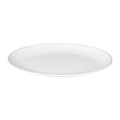 Elite Global Solutions D2213L-W 13" x 10 1/8" Oval Melamine Dinner Plate - White