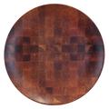 Elite Global Solutions ECO99R-CK Checkered 9" Round Melamine Dinner Plate, Wood Pattern, Brown