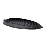 Elite Global Solutions M179PL-B The Naturals 17 3/4" x 9 1/2" Leaf Shaped Tropicana Platter - Melamine, Black