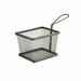 Steelite GWSVB1210BK Rectangular Serving Fry Basket - 5" x 4" x 3 1/3", Stainless Steel, Black