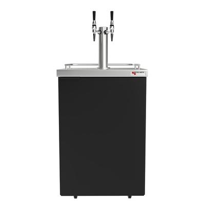 Micro Matic MDD23-E-AMER 25" Draft Cold Brew Dispenser w/ (2) 1/6 Keg Capacity - 2 Column & 2 Taps, Black, 115v, Stainless Steel
