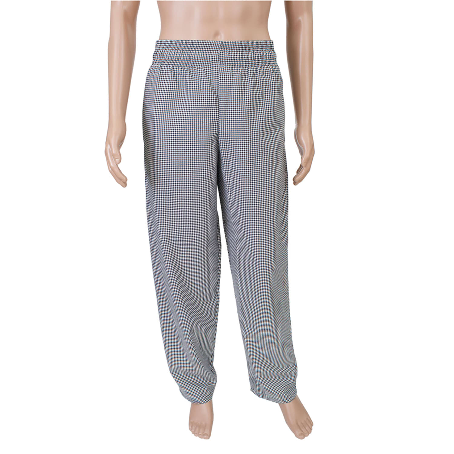 Chef Revival RZPANTFCSM Baggy Chef Pants w/ Elastic Waist - Poly Cotton, Houndstooth, Small, Multi-Colored