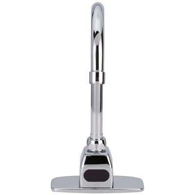 Zurn Industries Z6920-XL-ACA-CP4 Deck Mount Gooseneck Sensor Faucet w/ 0.5 gpm Aerator & 6 VDC Power Converter - 4" Plate, Chrome, Touchless