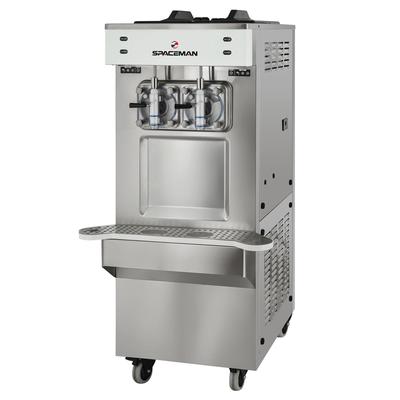 Spaceman 6795-C Frozen Drink Machine w/ (2) 12 7/10 qt Bowls - 576 Servings/hr., 22"W, 208-230v/1ph, 2 Hoppers, Low Mix Indicator, Silver