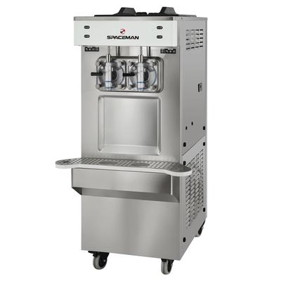 Spaceman 6795-C Frozen Drink Machine w/ (2) 12 7/10 qt Bowls - 22"W, 208-230v/1ph, 2 Hoppers, Low Mix Indicator, Silver