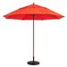 Grosfillex 98801931 9 ft Round Top Windmaster Umbrella - Orange Fabric, Aluminum Pole, 9' Diameter