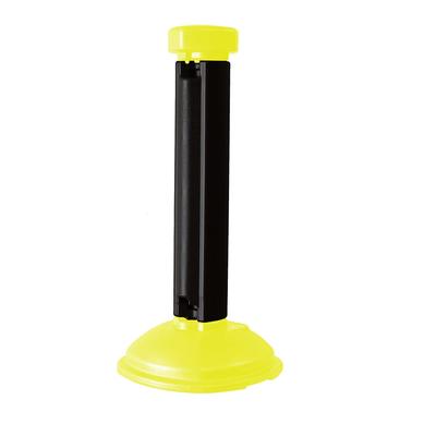Grosfillex US960013 Interlocking Fence Post & Base - Plastic, Yellow & Black, Multi-Colored