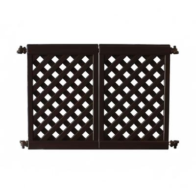 Grosfillex US962117 2 Section Interlocking Fence Panel - Resin, Black
