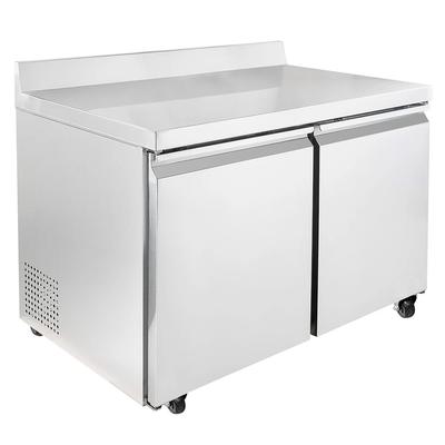 MoTak MWF-48-X 47 1/4" W Worktop Freezer w/ 2 Sections & 2 Doors, 115v, Silver