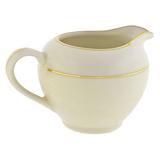 10 Strawberry Street CGLD0016 8 oz Double Gold Line Creamer - Porcelain, Cream/Gold, Beige