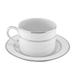 10 Strawberry Street DSL0009 6 oz Double Silver Line Cup & Saucer Set, With Saucer, White