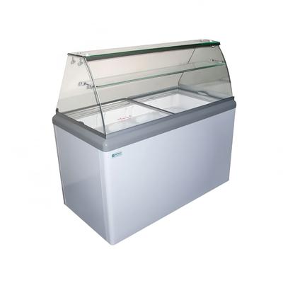 Excellence Industries HBD-8HC 51 3/4" Stand Alone Ice Cream Dipping Cabinet w/ 14 Tub Capacity - White, 115v