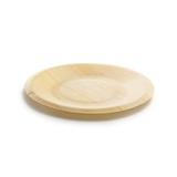 Front of the House DAP065NAW28 5 1/2" Round Servewise Disposable Plate, Pinewood, Beige