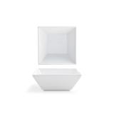 Front of the House DBO034WHP13 17 oz Square Kyoto Bowl - 5 1/2" x 5 1/2", Porcelain, White