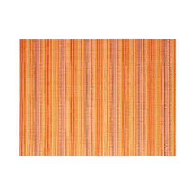 Front of the House XPM088ORV83 Rectangular Metroweave Woven Vinyl Placemat - 16" x 12", Oranges, Multi-Colored