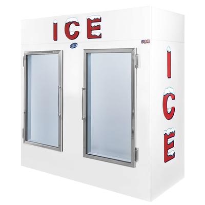 Leer L085UAGP 84" Indoor Ice Merchandiser w/ (160) 10 lb Bag Capacity - White, 120v