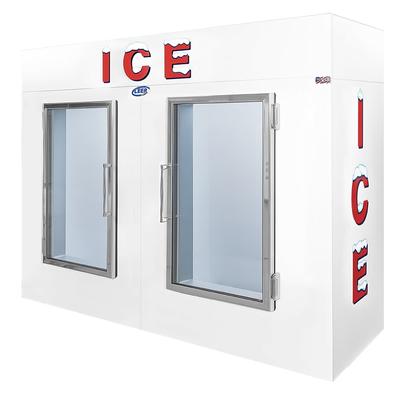 Leer L100UAGP 94" Indoor Ice Merchandiser w/ (200) 10 lb Bag Capacity - Glass Doors, 115v, White