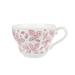 Churchill CBAGTC71 7 oz Vintage Prints Georgian Tea Cup - Fine China, Cranberry Bramble, Red