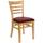 Flash Furniture XU-DGW0005LAD-NAT-BURV-GG Hercules Series Restaurant Chair w/ Ladder Back &amp; Burgundy Vinyl Seat - Beechwood, Natural Finish