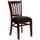 Flash Furniture XU-DGW0008VRT-MAH-BLKV-GG Hercules Series Restaurant Chair w/ Vertical Slat Back &amp; Black Vinyl Seat - Beechwood, Mahogany Finish