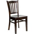 Flash Furniture XU-DGW0008VRT-WAL-GG Hercules Series Restaurant Chair w/ Vertical Slat Back - Beechwood, Walnut Finish